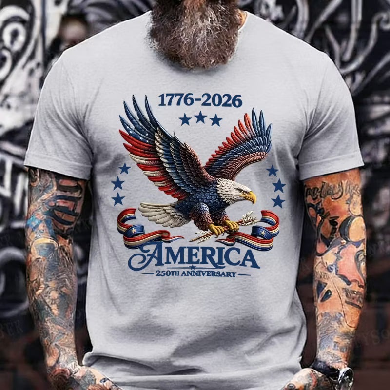 1776-2026 America 250th Anniversary Graphic T-Shirt
