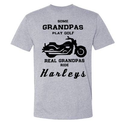 Some Grandpas Play Golf Real Grandpas Ride Hanleys T-shirt