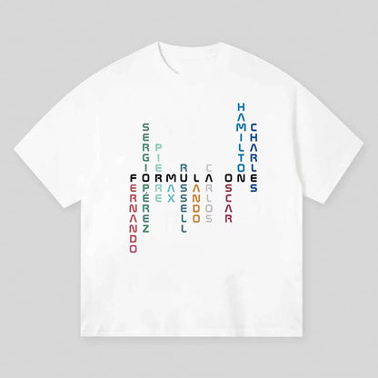 Racing All Team Printed Unisex Oversized T-shirt