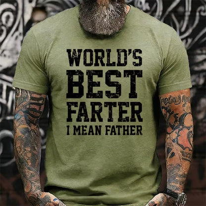 World's Best Farter I Mean Father Graphic T-Shirt