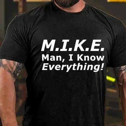 M. I. K. E. Man, I Know Everything Graphic T-Shirt