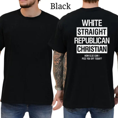 White Straight Republican Christian Graphic T-Shirt