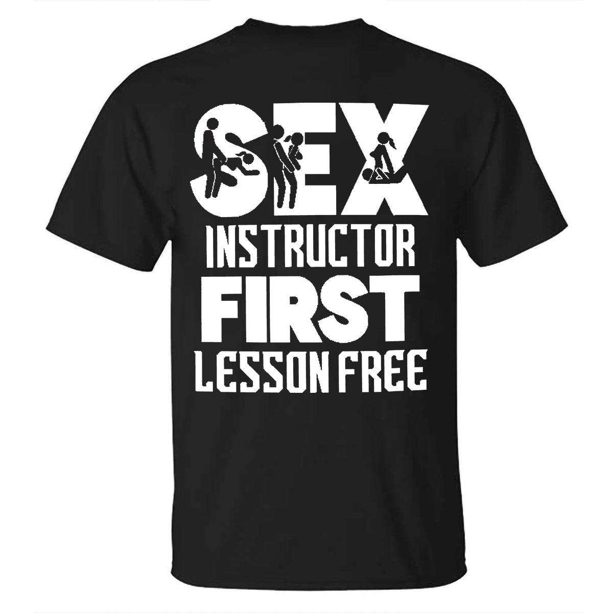 Sex Instructor First Lesson Free Printed Men's T-shirt