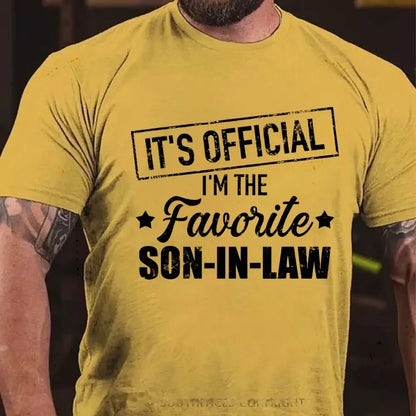 It's Official I'm The Favorite Son In Law Graphic T-Shirt
