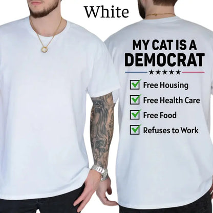 My Cat Is a Democr Graphic T-Shirt