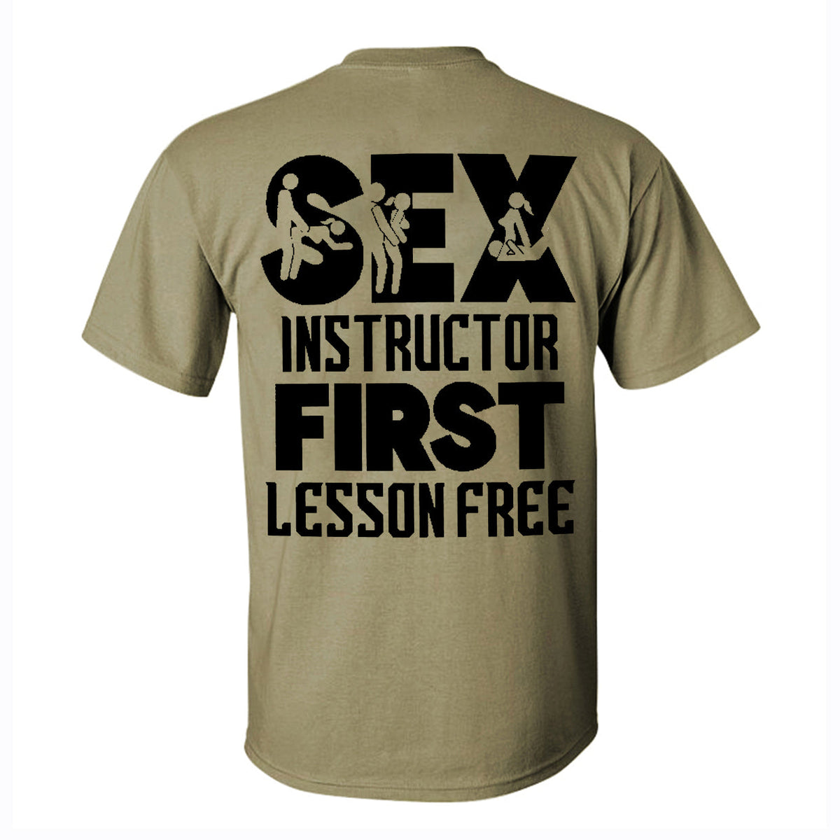 Sex Instructor First Lesson Free Printed Men's T-shirt