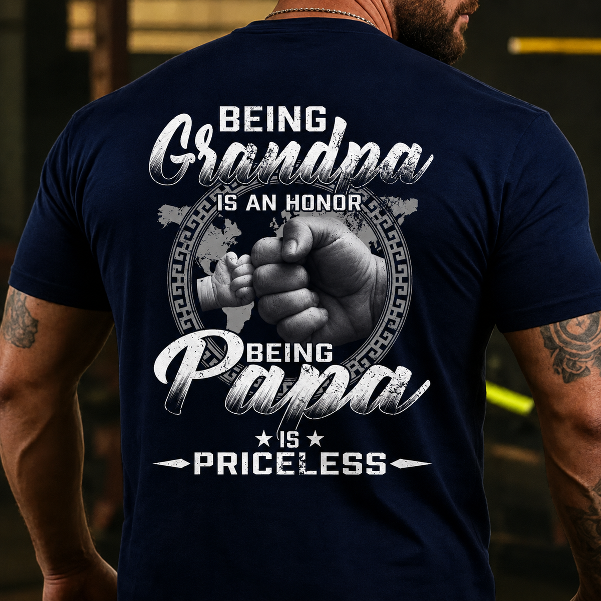 Being Grandpa Is An Honor Being Papa Is Priceless Funny Family T-shirt