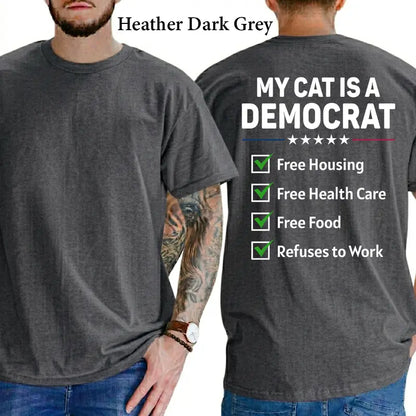 My Cat Is a Democr Graphic T-Shirt