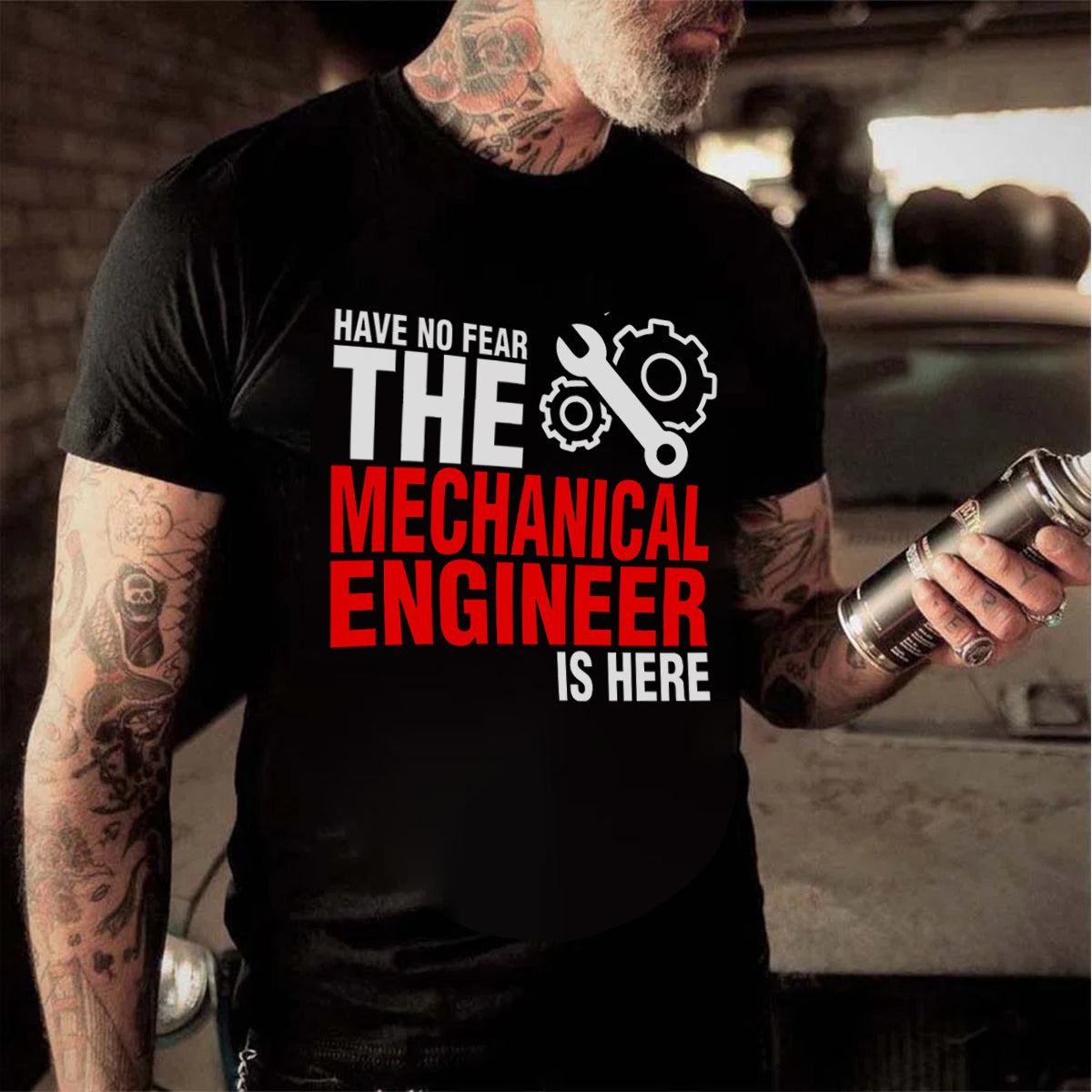 Have No Fear The Mechanical Engineer Printed Men's T-Shirt ??