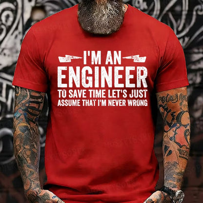 I Am An Engineer To Save Time,Let's Just Assume That I'm Never Wrong Graphic T-Shirt