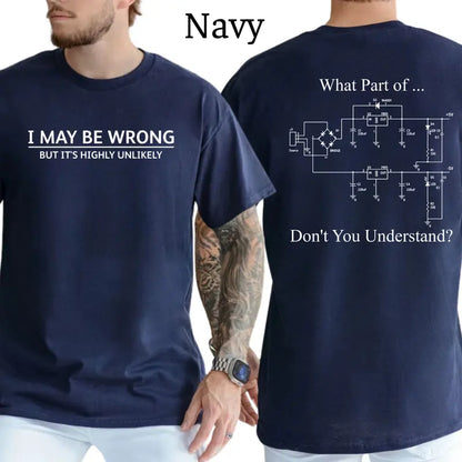I May Be Wrong Funny Graphic T-Shirt