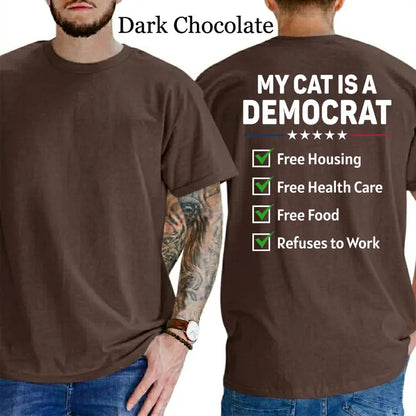 My Cat Is a Democr Graphic T-Shirt