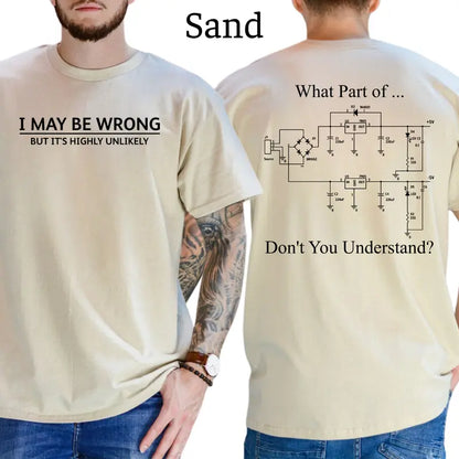 I May Be Wrong Funny Graphic T-Shirt