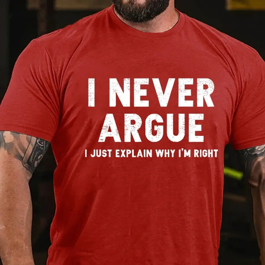 I Never Argue I Just Explain Why I'm Right Graphic T-Shirt