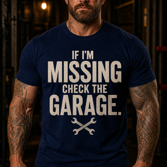 If I'm Missing Check The Garage Graphic T-Shirt