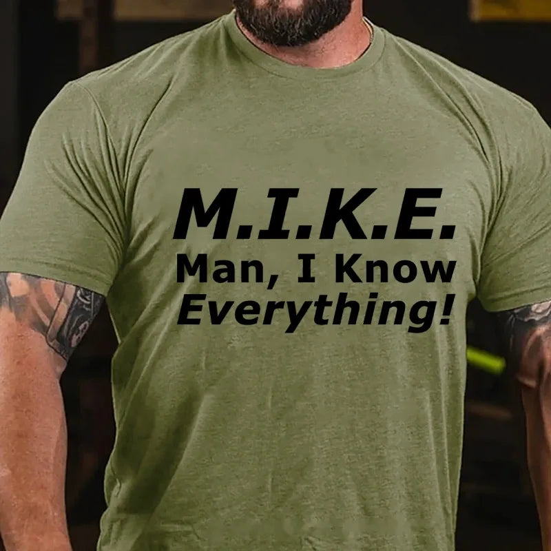 M. I. K. E. Man, I Know Everything Graphic T-Shirt