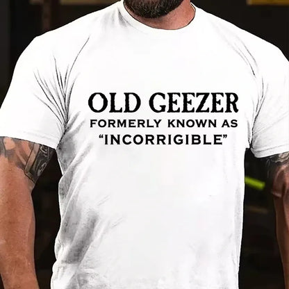 Old Geezer Formerly Known As Incorrigible Funny Graphic T-Shirt