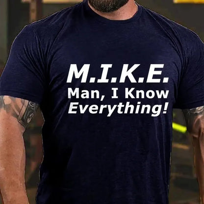 M. I. K. E. Man, I Know Everything Graphic T-Shirt