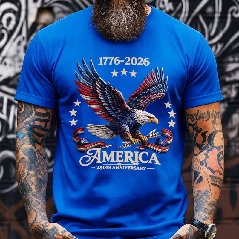 1776-2026 America 250th Anniversary Graphic T-Shirt