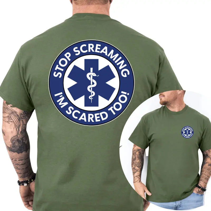 Stop Screaming I'm Scared Too Graphic T-Shirt
