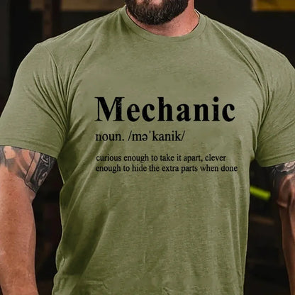 Mechanic Curious Enough To Take It Apart,Clever Enough To Hide The Extra Parts When Done Graphic T-Shirt