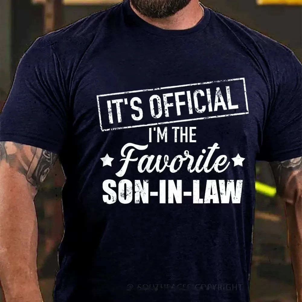 It's Official I'm The Favorite Son In Law Graphic T-Shirt
