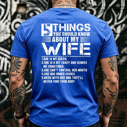 5 Things You Should Know About My Wife Back T-Shirts