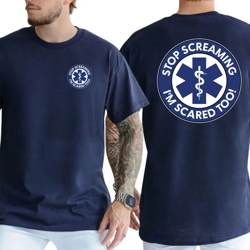 Stop Screaming I'm Scared Too Graphic T-Shirt
