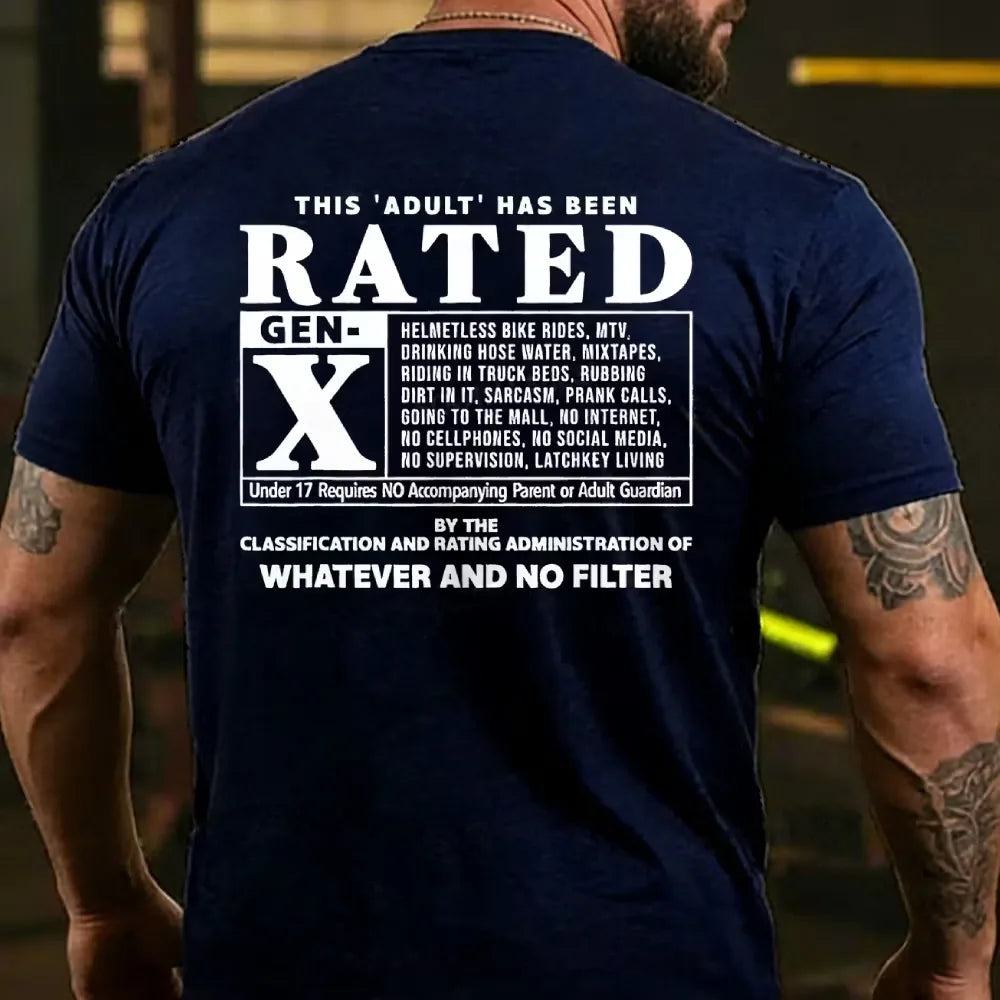 This Adult Has Been Rated Gen-X  T-shirts