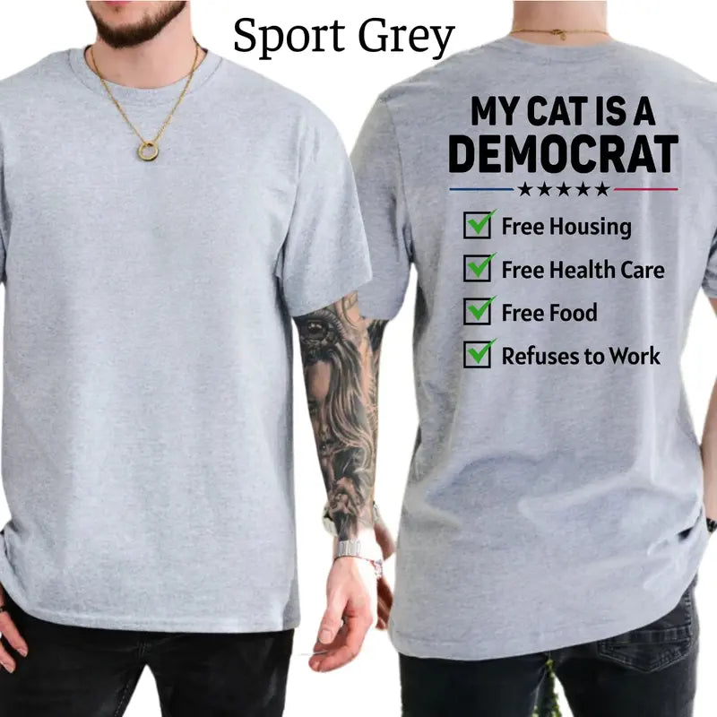 My Cat Is a Democr Graphic T-Shirt