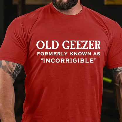 Old Geezer Formerly Known As Incorrigible Funny Graphic T-Shirt