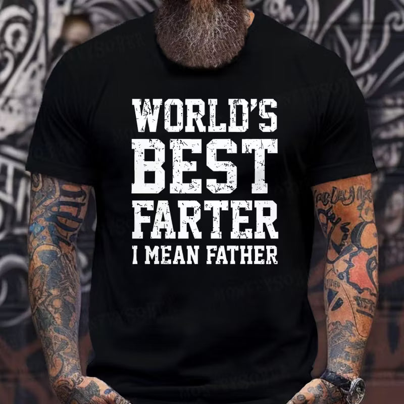 World's Best Farter I Mean Father Graphic T-Shirt