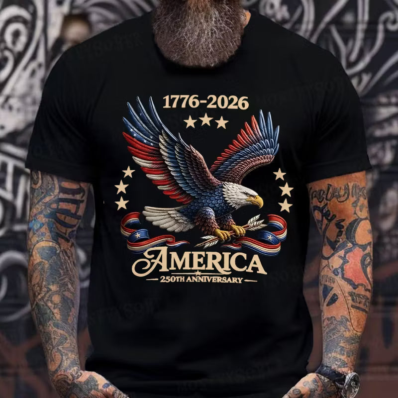 1776-2026 America 250th Anniversary Graphic T-Shirt